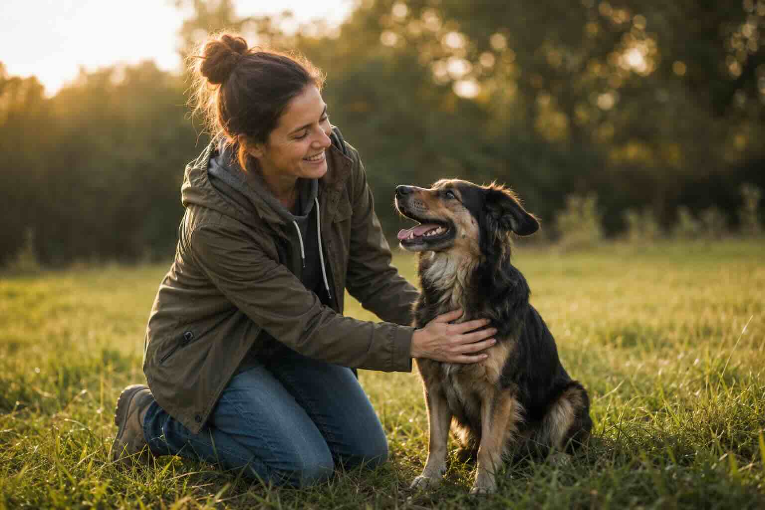Connexion maître et chien
